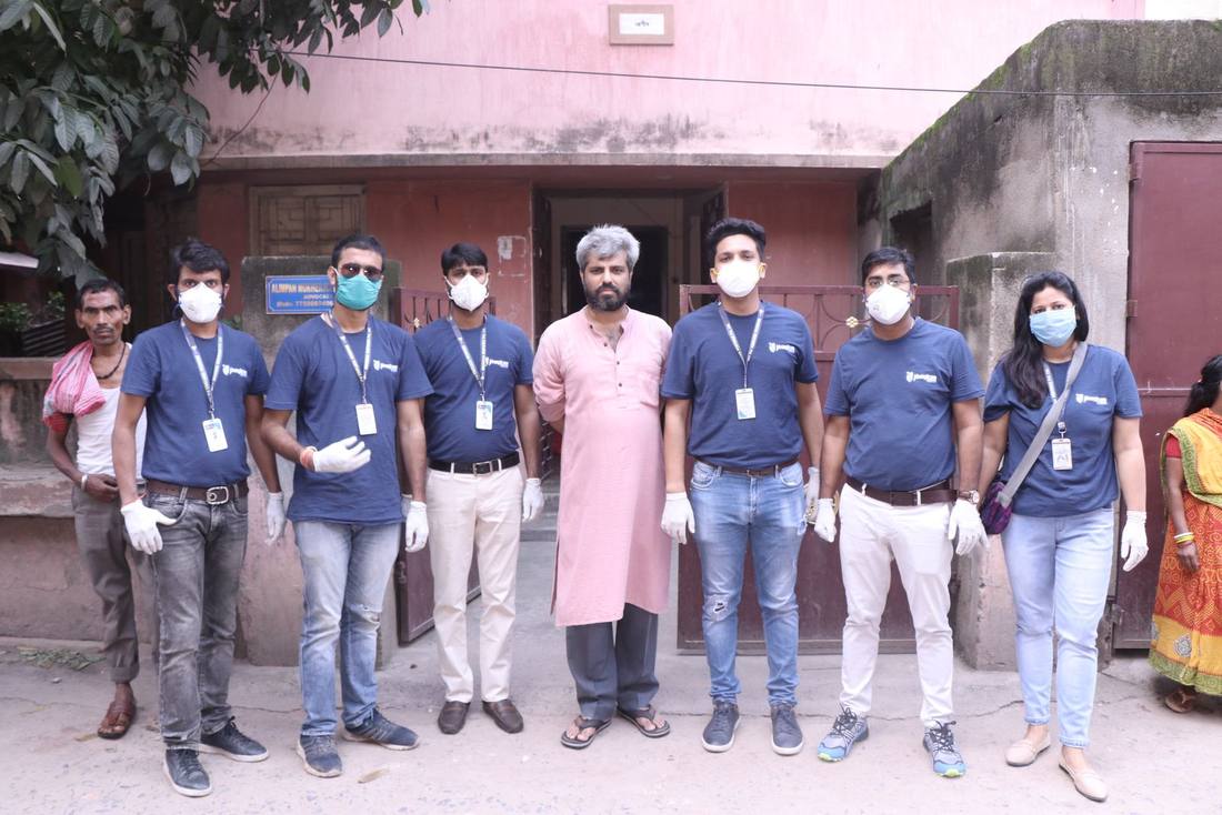 Imagicaa Welfare Foundation relief team during a CSR programme in Patna