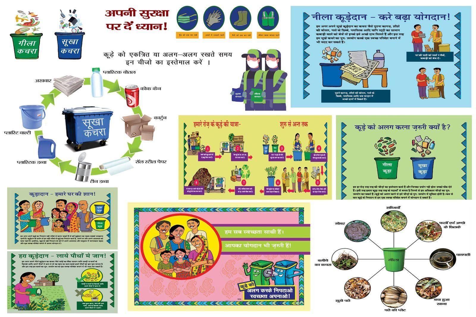 IEC activity poster on waste segregation by Imagicaa Welfare Foundation